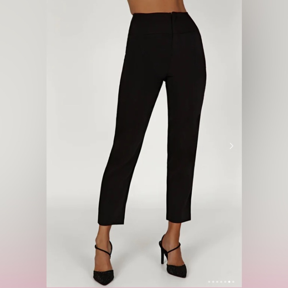 Meshki Medium High Waist Pants Black